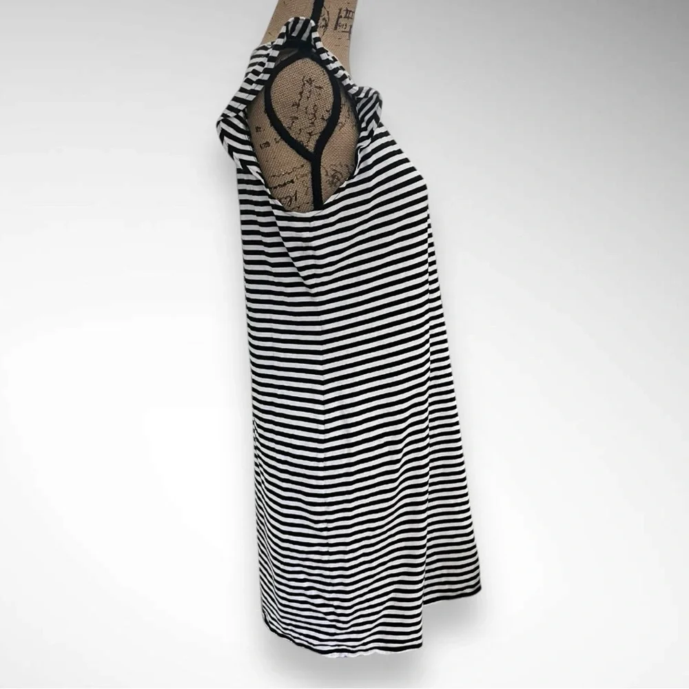 MICHAEL Michael Kors Women's Black and White Striped‎ Shift Dress Medium | EUC